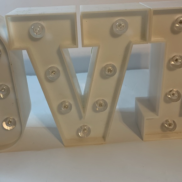 LOVE Letters Light up Size is Approximately 6 1/4 x 5  Plastic Used - Picture 5 of 6
